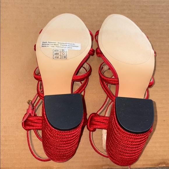 Cabi Tiptoe Sandal 4 1/2 " heel with round toe in GORGEOUS Red! - Picture 8 of 8